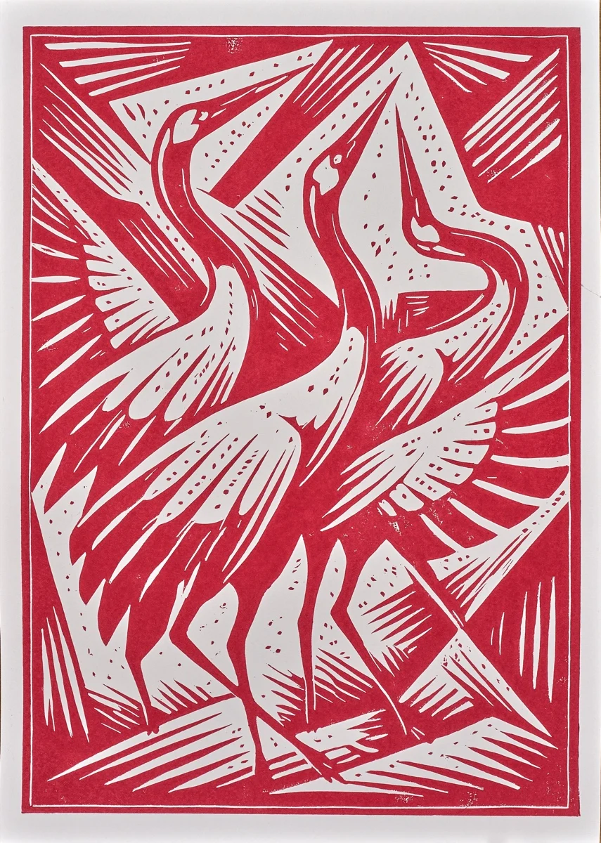 WAL und Kraniche, sheet 2, Wolfgang Rabe